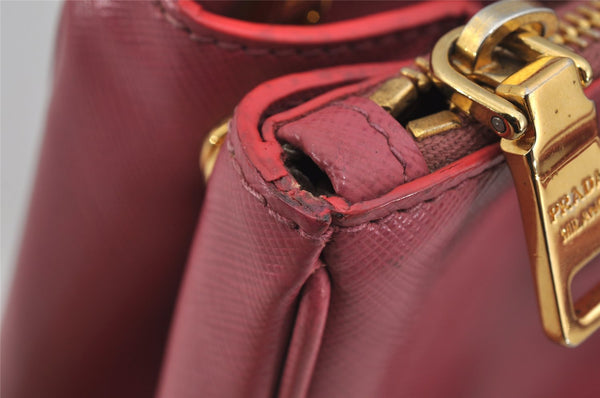 Authentic PRADA Saffiano Leather Vintage 2Way Shoulder Hand Bag Pink 5498J