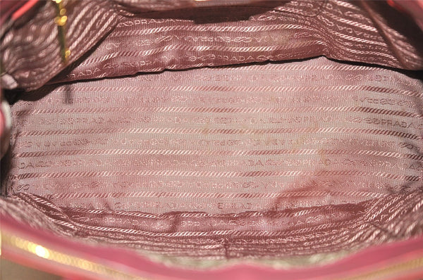 Authentic PRADA Saffiano Leather Vintage 2Way Shoulder Hand Bag Pink 5498J