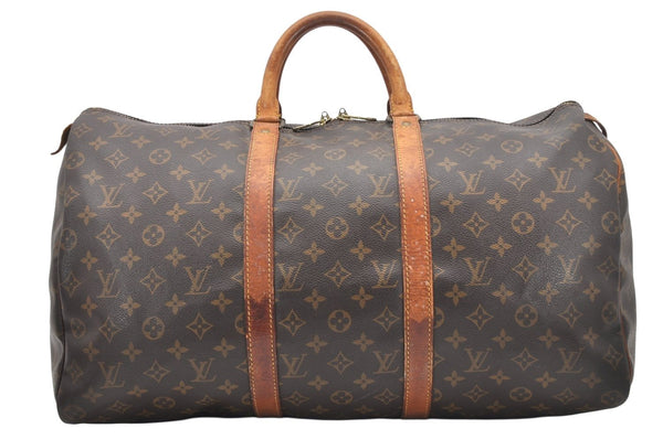 Authentic Louis Vuitton Monogram Keepall 50 Travel Boston Bag M41426 LV 5498K