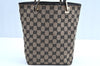 Authentic GUCCI Shoulder Tote Bag Purse GG Canvas Leather 0021099 Black 5501H