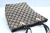 Authentic GUCCI Shoulder Tote Bag Purse GG Canvas Leather 0021099 Black 5501H
