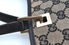 Authentic GUCCI Shoulder Tote Bag Purse GG Canvas Leather 0021099 Black 5501H