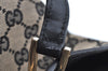 Authentic GUCCI Shoulder Tote Bag Purse GG Canvas Leather 0021099 Black 5501H