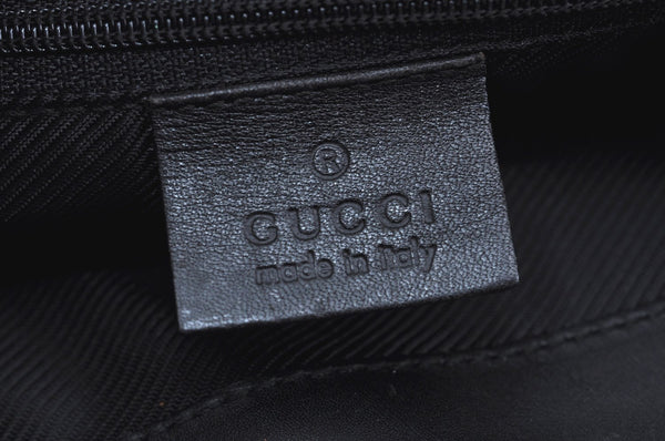 Authentic GUCCI Shoulder Tote Bag Purse GG Canvas Leather 0021099 Black 5501H