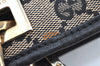 Authentic GUCCI Shoulder Tote Bag Purse GG Canvas Leather 0021099 Black 5501H