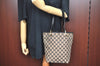 Authentic GUCCI Shoulder Tote Bag Purse GG Canvas Leather 0021099 Black 5501H