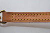 Authentic Louis Vuitton Leather Shoulder Strap Beige 46.9" LV 5501I