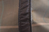 Authentic Burberrys Check Shoulder Drawstring Bag Canvas Leather Khaki 5502J
