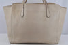 Authentic GUCCI Swing Large Shoulder Tote Bag Leather 354397 White Junk 5504J