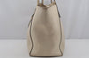 Authentic GUCCI Swing Large Shoulder Tote Bag Leather 354397 White Junk 5504J