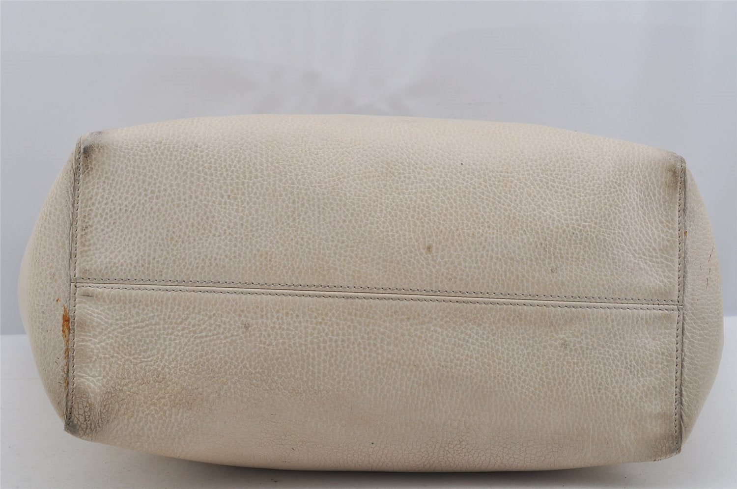 Authentic GUCCI Swing Large Shoulder Tote Bag Leather 354397 White Junk 5504J