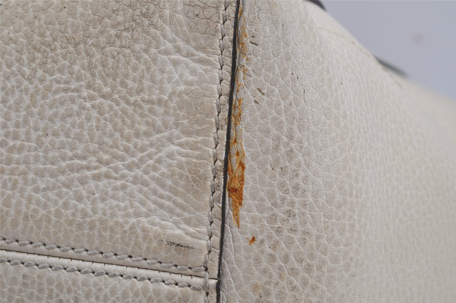 Authentic GUCCI Swing Large Shoulder Tote Bag Leather 354397 White Junk 5504J