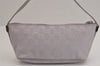 Authentic GUCCI Hand Bag Pouch Purse GG Canvas Leather 07198 Light Purple 5505J