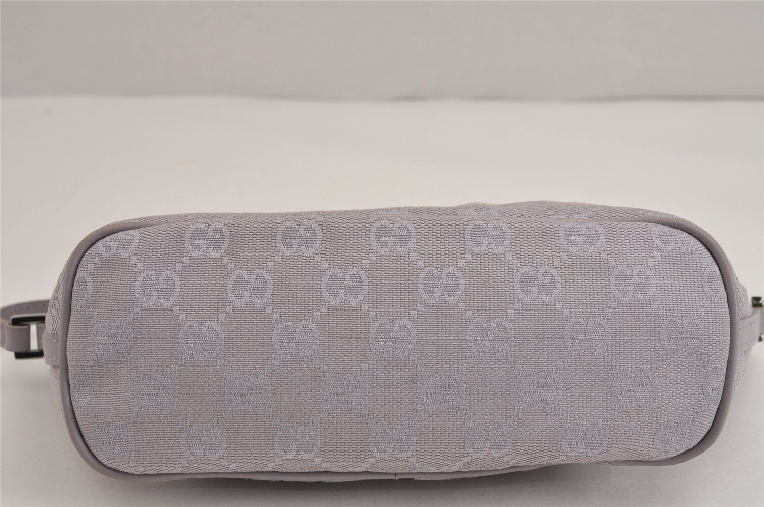 Authentic GUCCI Hand Bag Pouch Purse GG Canvas Leather 07198 Light Purple 5505J