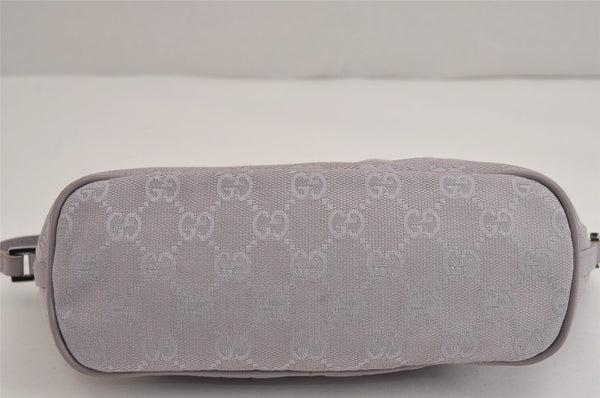 Authentic GUCCI Hand Bag Pouch Purse GG Canvas Leather 07198 Light Purple 5505J