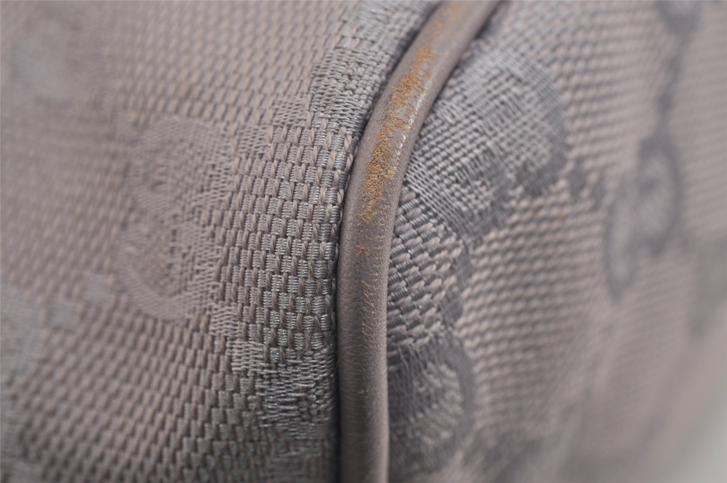 Authentic GUCCI Hand Bag Pouch Purse GG Canvas Leather 07198 Light Purple 5505J