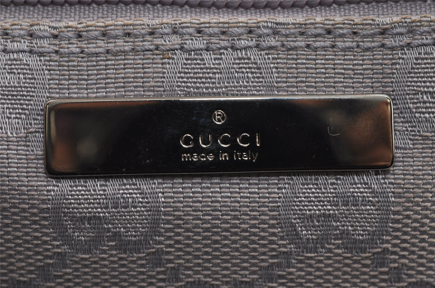 Authentic GUCCI Hand Bag Pouch Purse GG Canvas Leather 07198 Light Purple 5505J