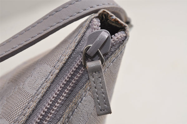 Authentic GUCCI Hand Bag Pouch Purse GG Canvas Leather 07198 Light Purple 5505J