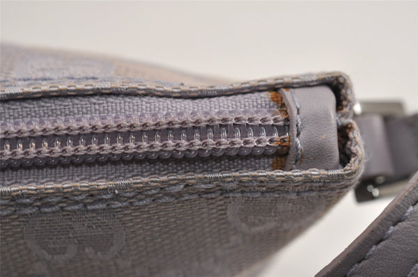 Authentic GUCCI Hand Bag Pouch Purse GG Canvas Leather 07198 Light Purple 5505J