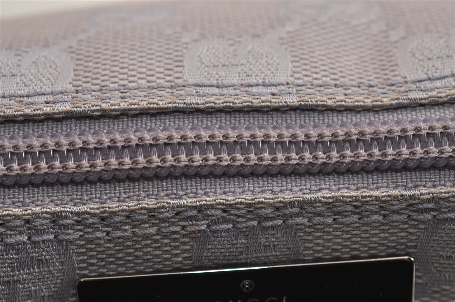 Authentic GUCCI Hand Bag Pouch Purse GG Canvas Leather 07198 Light Purple 5505J