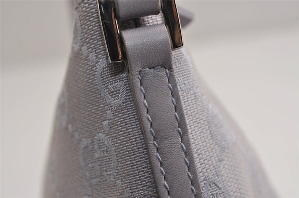 Authentic GUCCI Hand Bag Pouch Purse GG Canvas Leather 07198 Light Purple 5505J