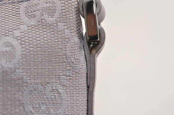 Authentic GUCCI Hand Bag Pouch Purse GG Canvas Leather 07198 Light Purple 5505J