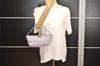 Authentic GUCCI Hand Bag Pouch Purse GG Canvas Leather 07198 Light Purple 5505J