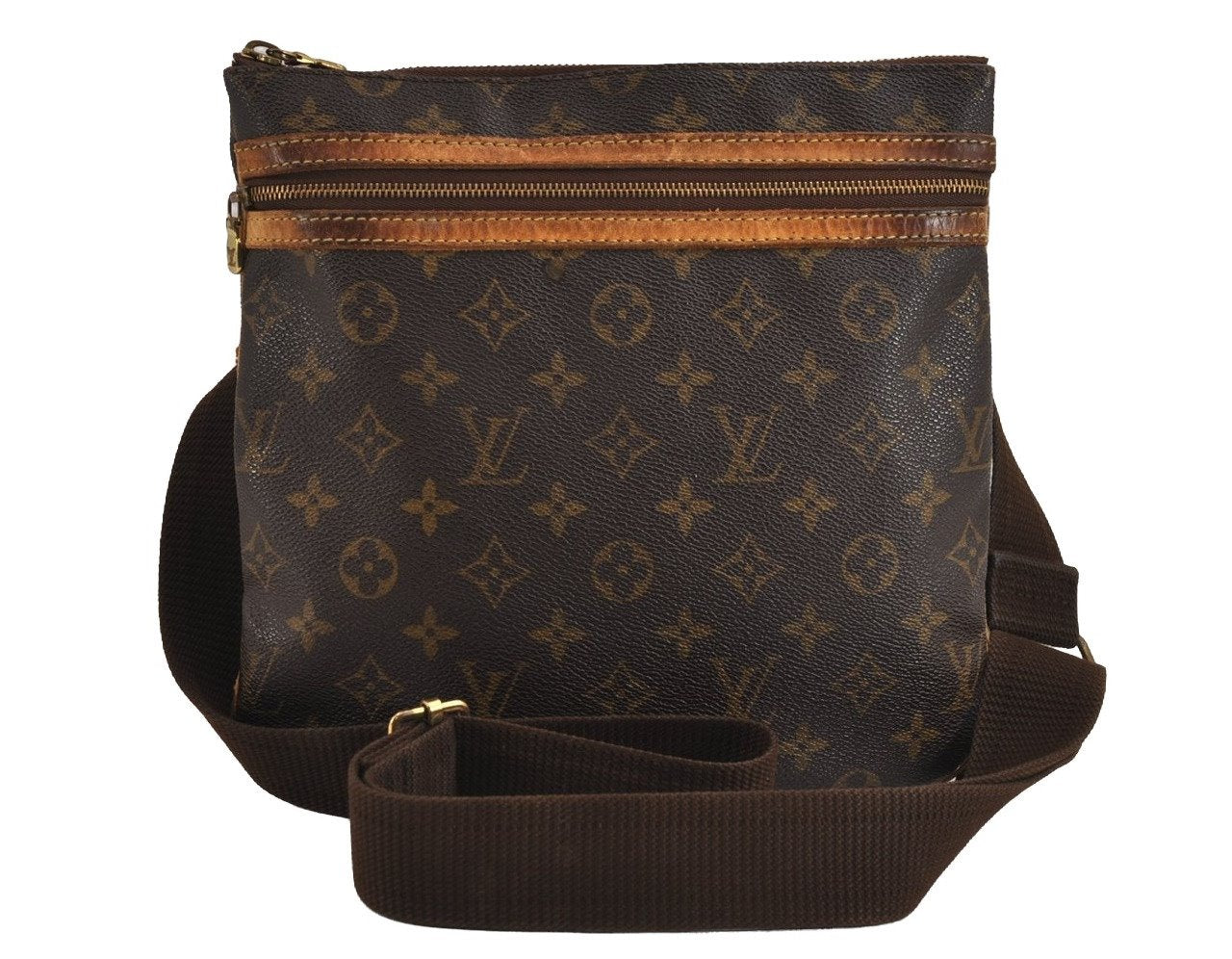 Auth Louis Vuitton Monogram Pochette Bosphore Shoulder Cross Bag M40044 LV 5506J