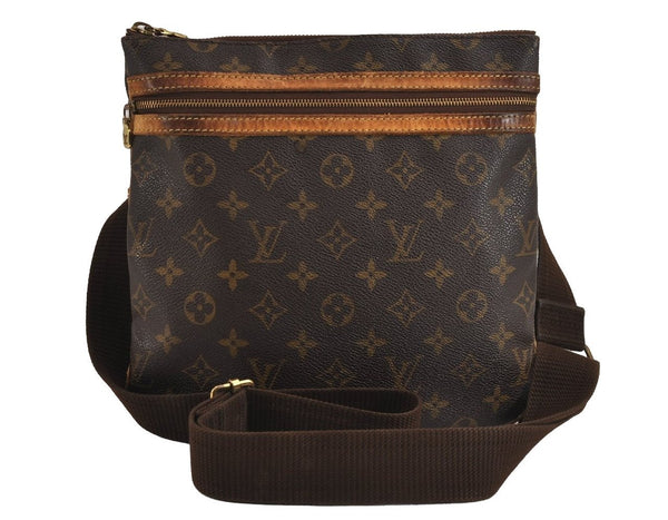 Auth Louis Vuitton Monogram Pochette Bosphore Shoulder Cross Bag M40044 LV 5506J