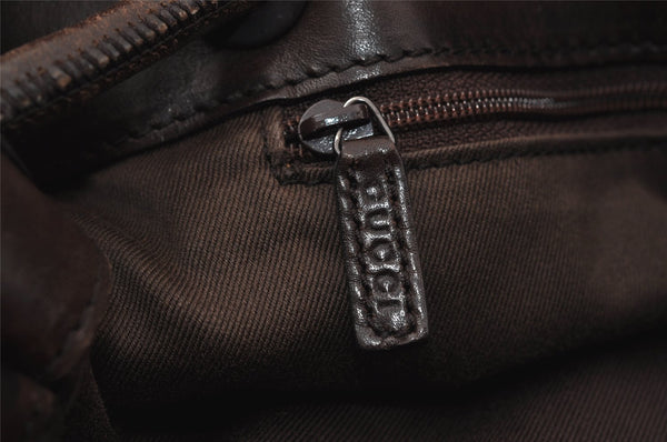 Authentic GUCCI Vintage Shoulder Tote Bag GG Canvas Leather 101341 Brown 5507I