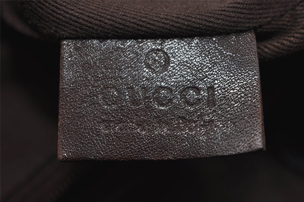 Authentic GUCCI Vintage Shoulder Tote Bag GG Canvas Leather 101341 Brown 5507I