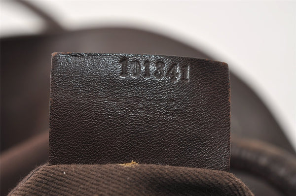 Authentic GUCCI Vintage Shoulder Tote Bag GG Canvas Leather 101341 Brown 5507I