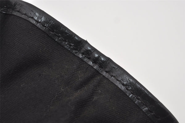 Authentic GUCCI Charmy Shoulder Tote Bag GG Canvas Leather 153009 Black 5508I