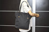Authentic GUCCI Charmy Shoulder Tote Bag GG Canvas Leather 153009 Black 5508I