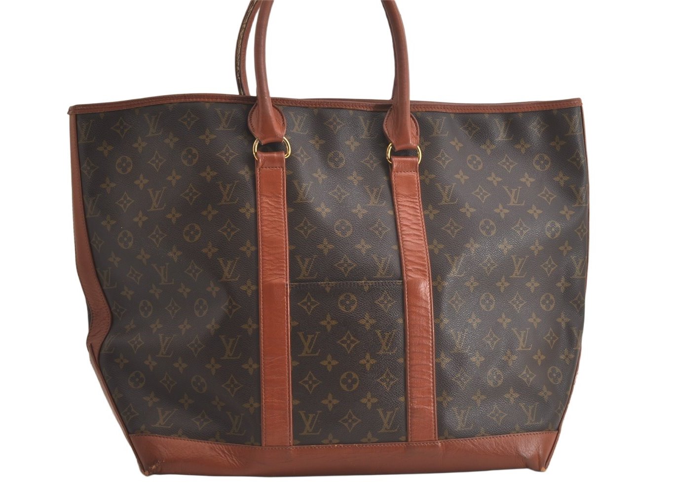 Auth Louis Vuitton Monogram Sac Weekend GM Vintage Tote Hand Bag M42420 LV 5508K