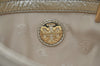 Authentic TORY BURCH Britten Chain Shoulder Cross Body Bag Leather Gold 5509I