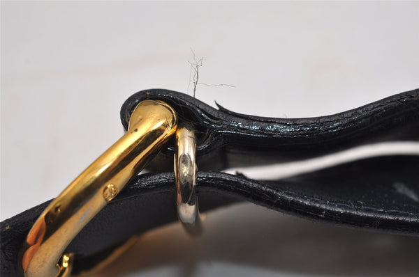 Authentic GUCCI Micro GG PVC Leather Shoulder Cross Body Bag Navy Blue 5509J