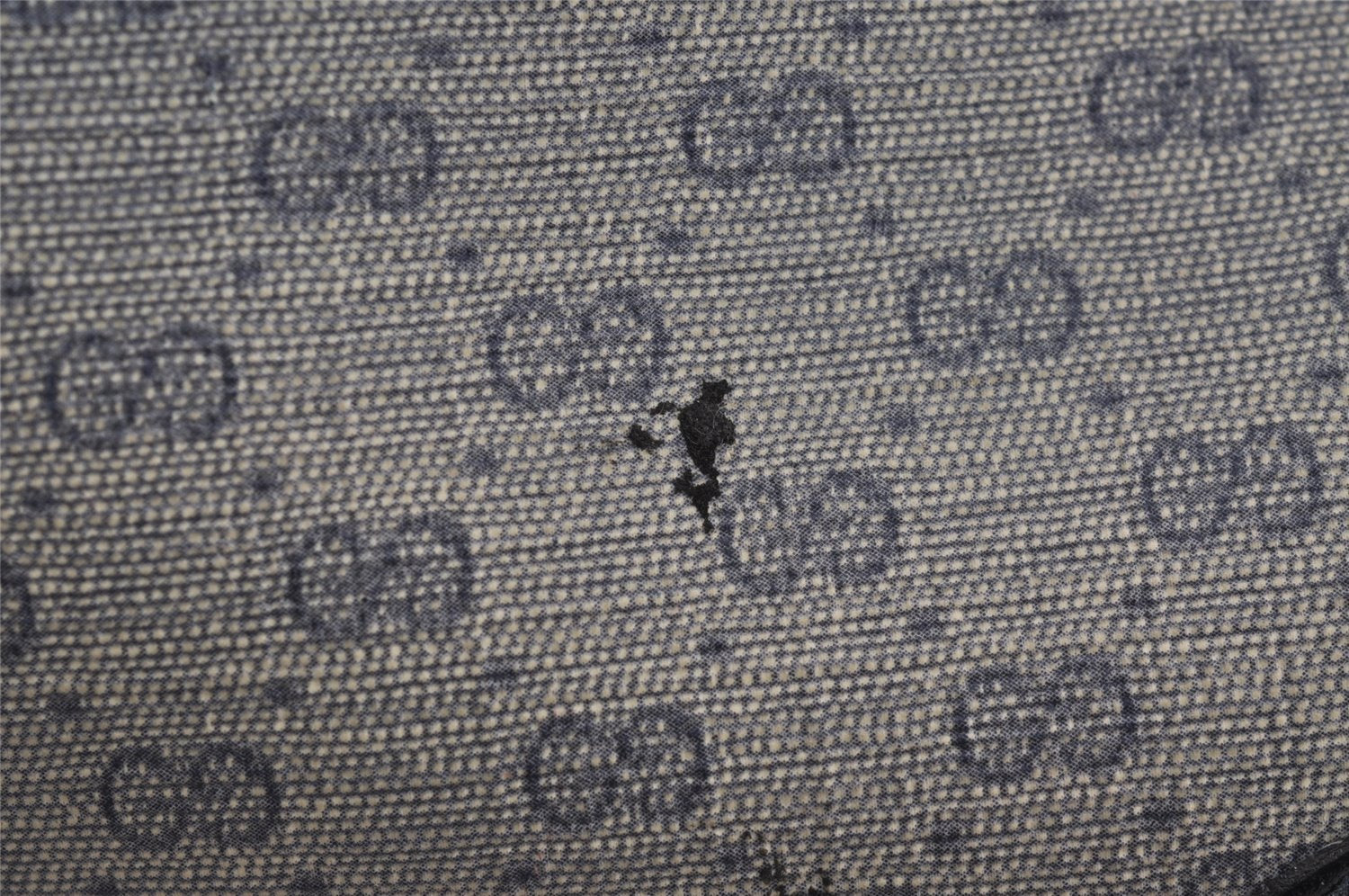 Authentic GUCCI Micro GG PVC Leather Shoulder Cross Body Bag Navy Blue 5509J