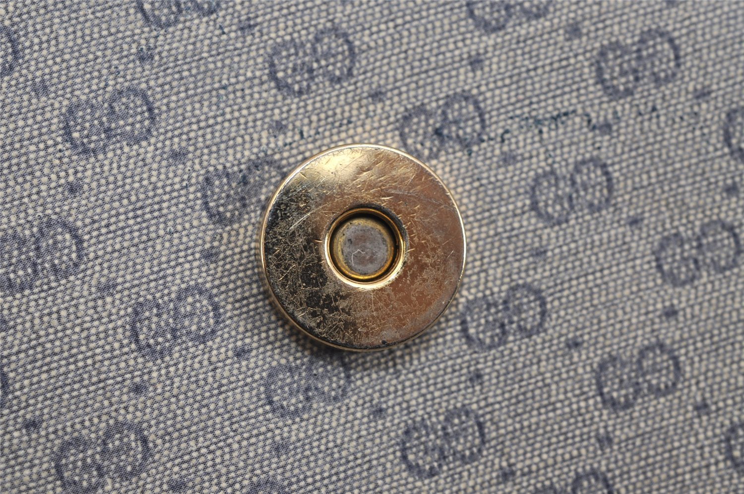 Authentic GUCCI Micro GG PVC Leather Shoulder Cross Body Bag Navy Blue 5509J