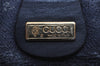 Authentic GUCCI Micro GG PVC Leather Shoulder Cross Body Bag Navy Blue 5509J