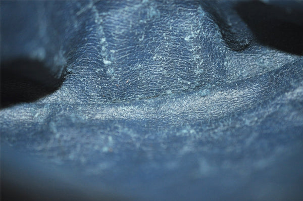 Authentic GUCCI Micro GG PVC Leather Shoulder Cross Body Bag Navy Blue 5509J