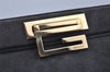 Authentic GUCCI Vintage Shoulder Hand Bag Purse Suede Leather Gray 5510J