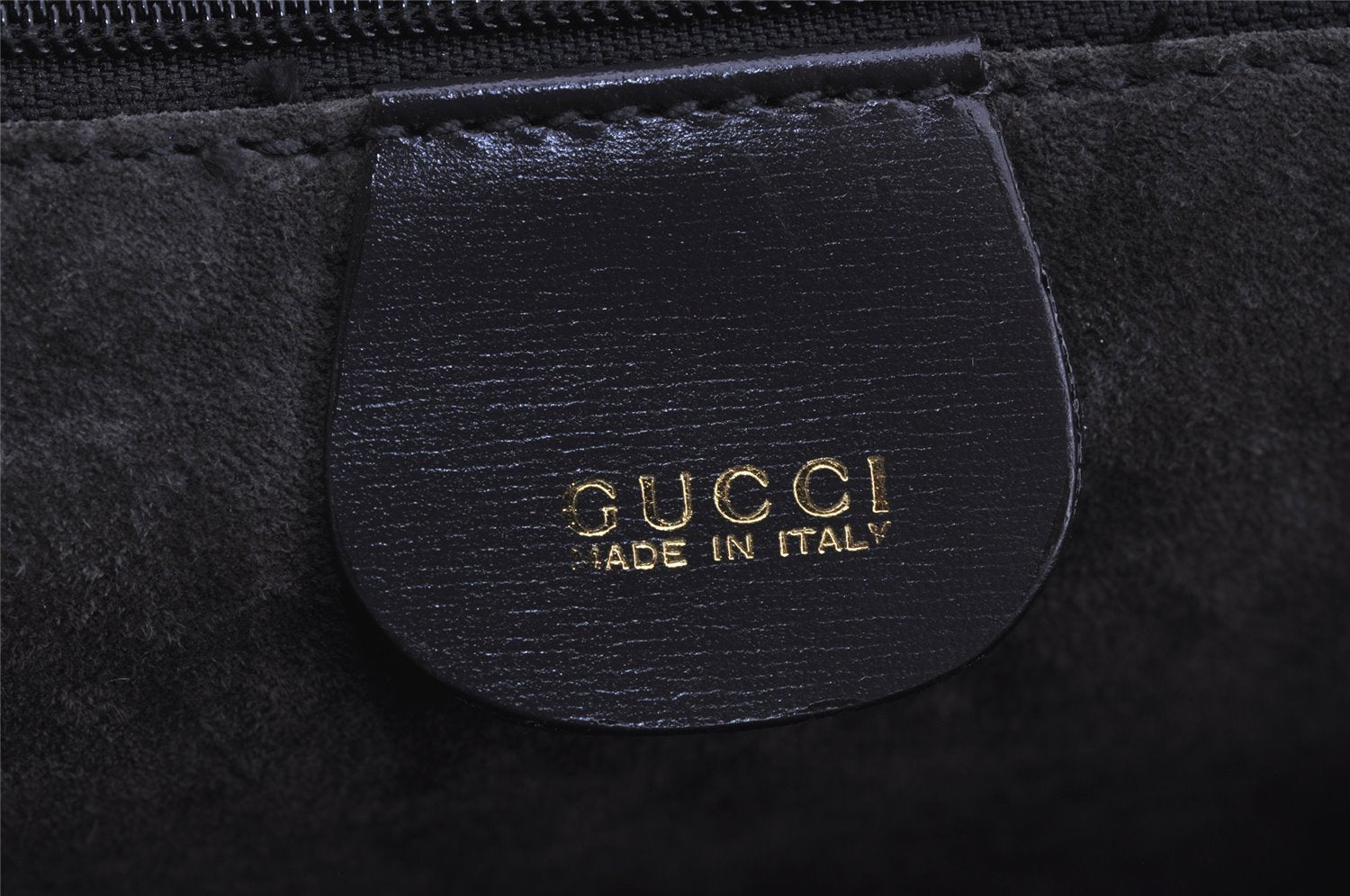 Authentic GUCCI Vintage Shoulder Hand Bag Purse Suede Leather Gray 5510J