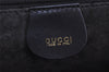 Authentic GUCCI Vintage Shoulder Hand Bag Purse Suede Leather Gray 5510J