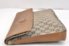 Authentic GUCCI GG Plus Clutch Hand Bag Purse PVC Leather Brown Junk 5510K