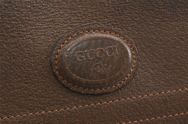 Authentic GUCCI GG Plus Clutch Hand Bag Purse PVC Leather Brown Junk 5510K