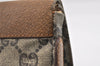 Authentic GUCCI GG Plus Clutch Hand Bag Purse PVC Leather Brown Junk 5510K