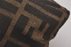 Authentic FENDI Vintage Zucca Hand Bag Purse Canvas Leather Brown Junk 5511I