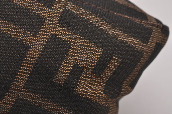 Authentic FENDI Vintage Zucca Hand Bag Purse Canvas Leather Brown Junk 5511I