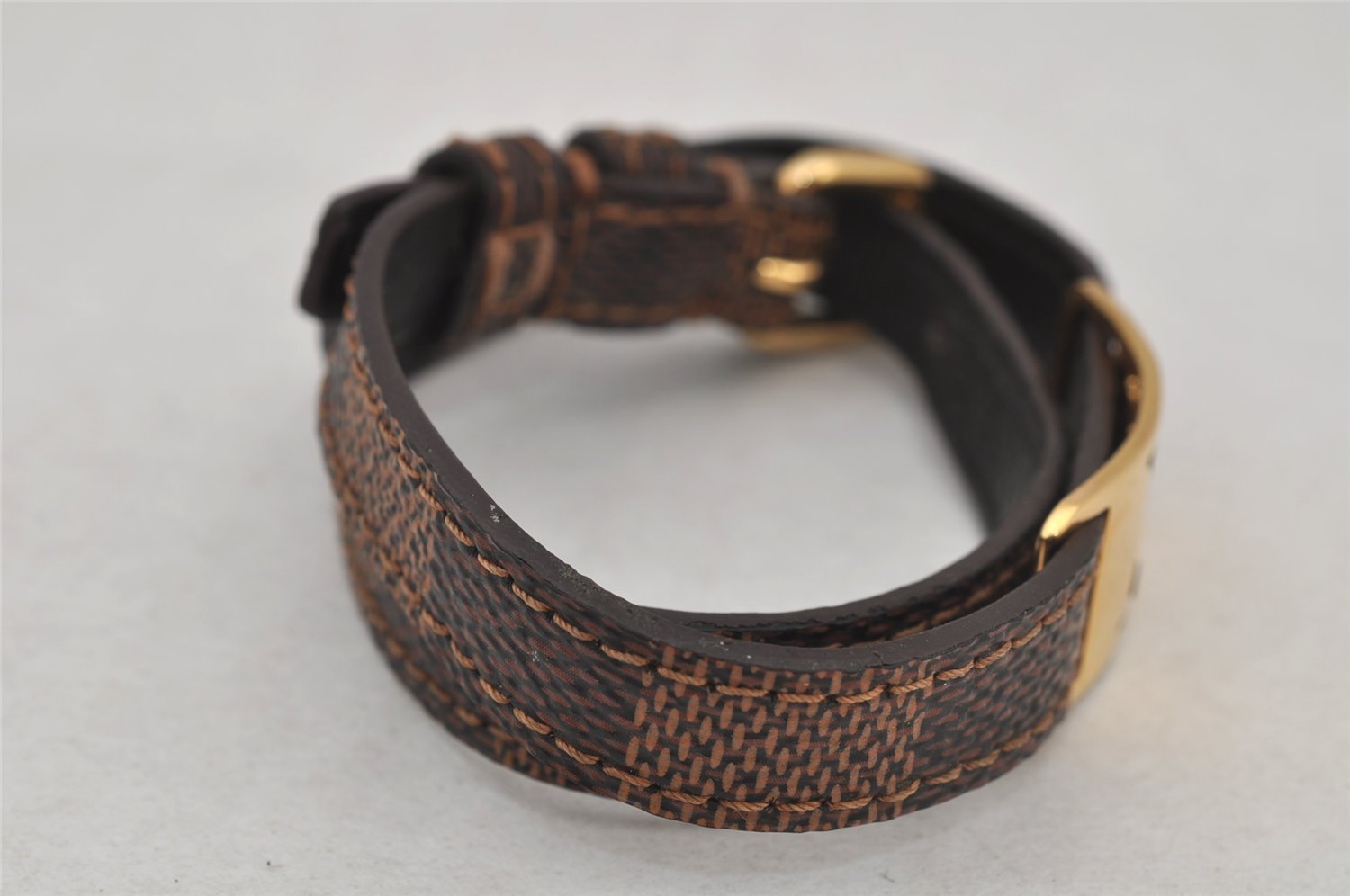 Authentic Louis Vuitton Damier Bracelet Sign It Bracelet M6623E LV 5511J